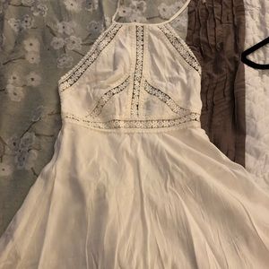 💥FINAL DAYSmall white forever21 halter mini dress